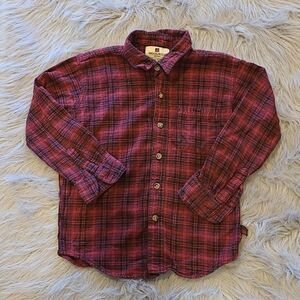 Woolrich boys red and black long sleeve flannel size medium 5/6